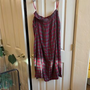 Vintage scotch plaid flannel long skirt